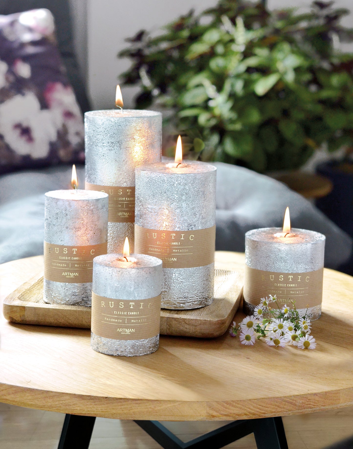 Velas Rustic Metalic